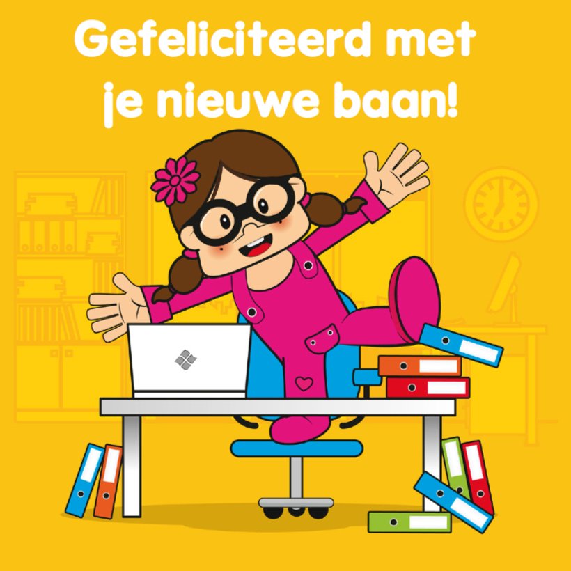 Gefeliciteerd nieuwe baan geslaagd 23 Kaartje2go