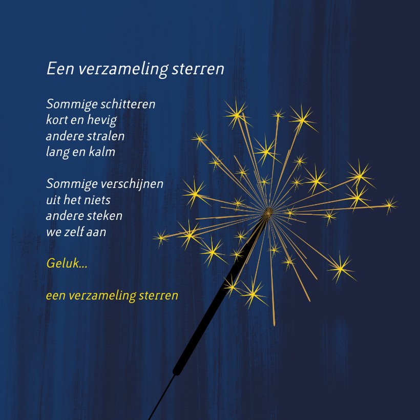 Geluk een verzameling sterren 2 Kaartje2go