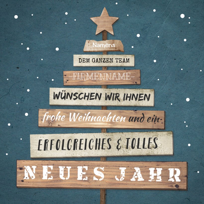 Geschäftliche Weihnachtskarte Wegweiser | Kaartje2go