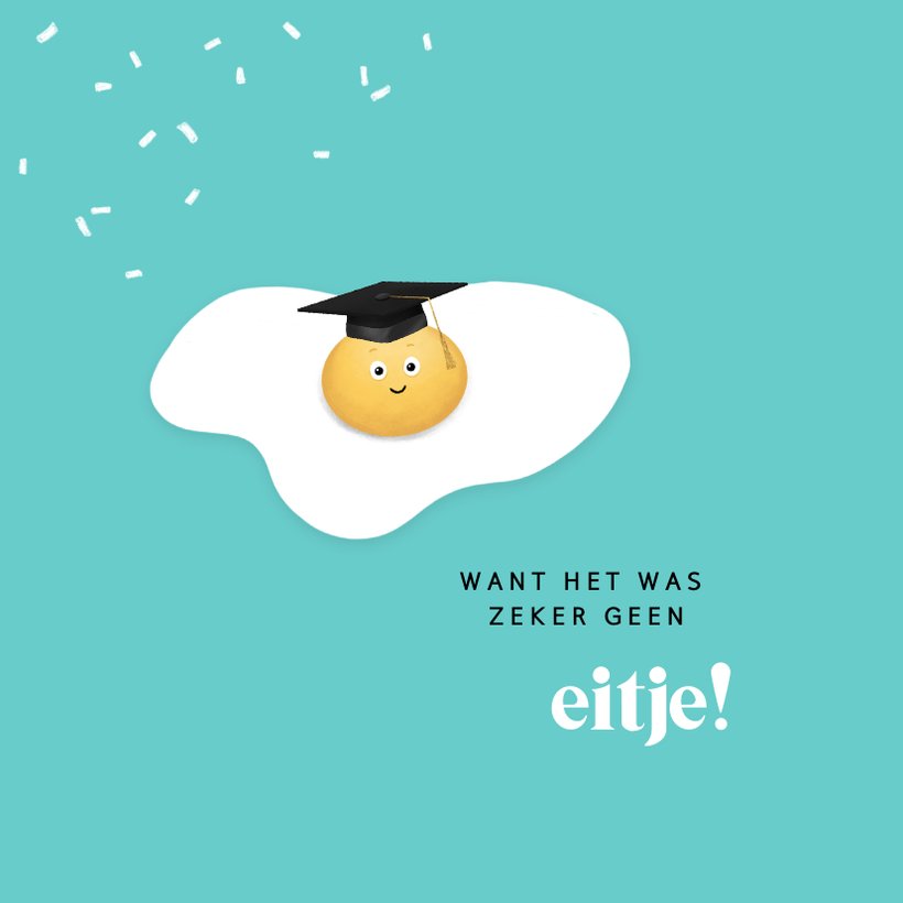 Geslaagd Kaart Eggcellent Goed Gedaan Humor | Kaartje2go