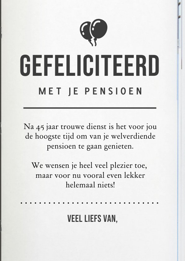 Grappige en originele pensioen tijdschrift Kaartje2go