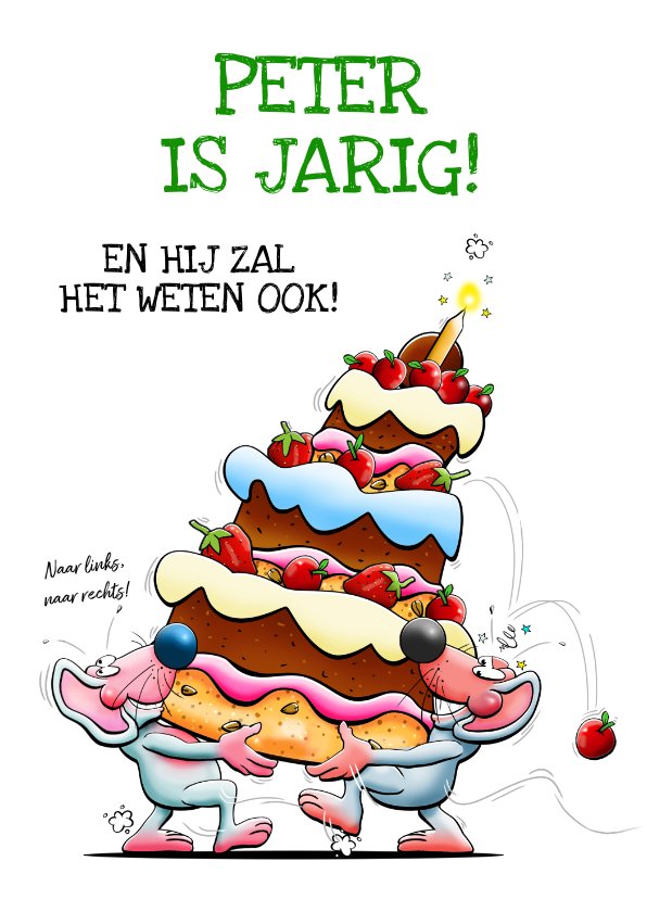 2-delige verjaardagskaartenset met gouden stift, grappige