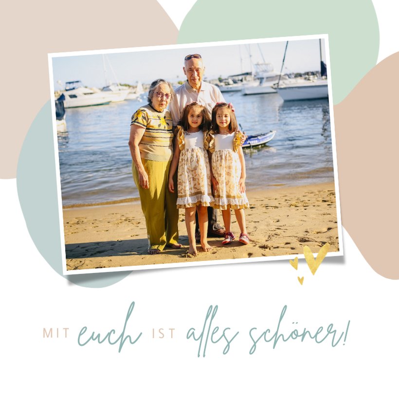 Grußkarte Oma& Opa mit Foto - Grußkarten | Kaartje2go