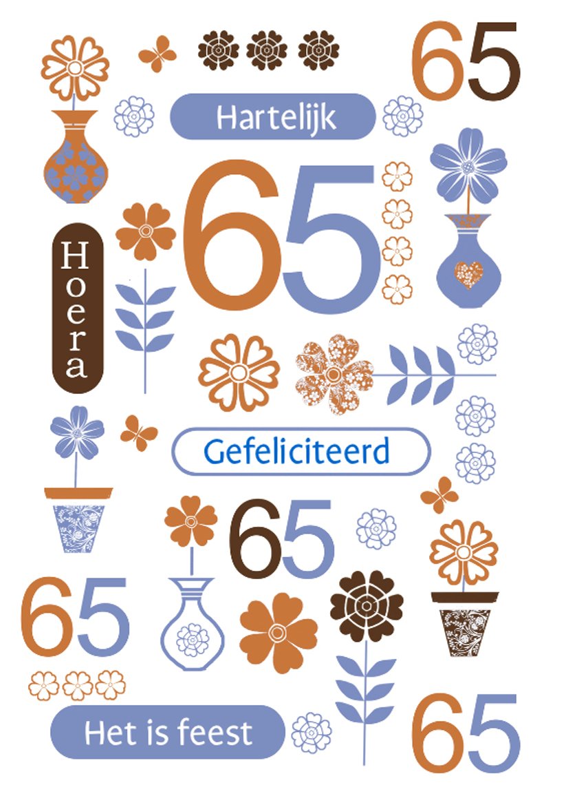 hartelijk Gefeliciteerd voor 65 jaar | Kaartje2go