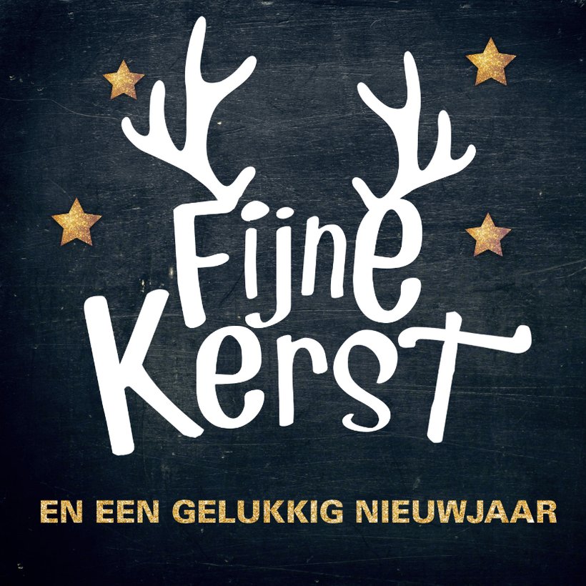 hippe kerstkaart gewei Kerstkaarten Kaartje2go