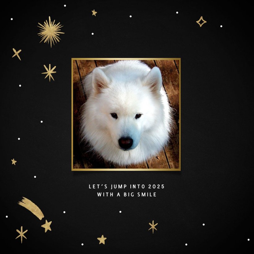 Hippe nieuwjaarskaart Oud en Opnieuw sterren en Kaartje2go