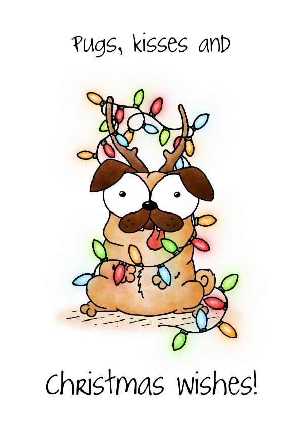 Sending Pugs And Kisses Christmas Mini Kit - CUP927294_1209 | Craftsuprint