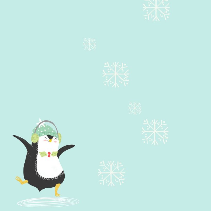 Kerstkaart met blije pinguïn Kerstkaarten Kaartje2go