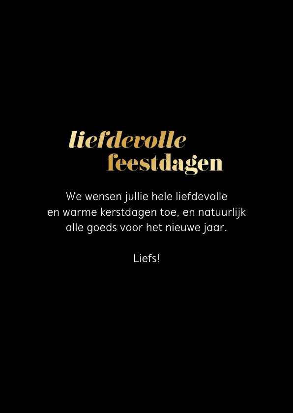 Kerstkaart Met Liefdevolle Feestdagen Grote Kaartje2go