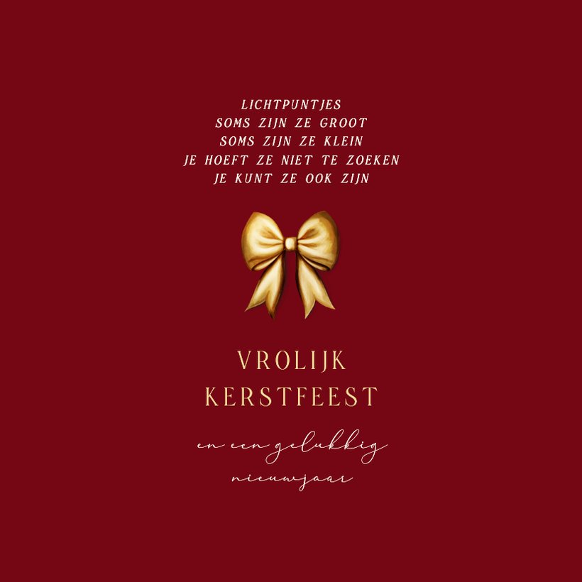 Klassieke save the date kerstkaart met gouden
