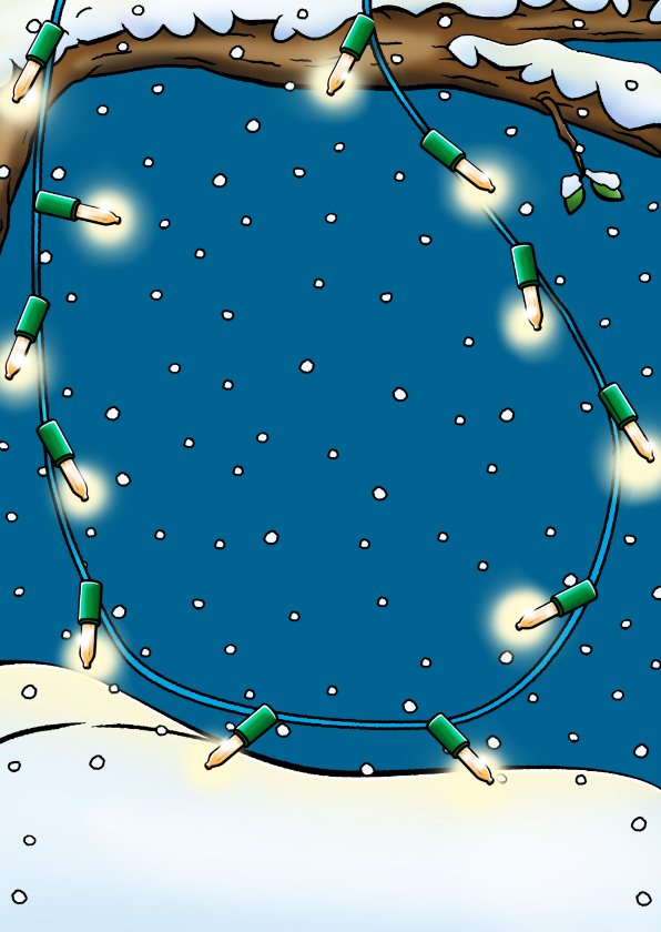 Leuke kerstkaart met beertje, die schommelt Kaartje2go