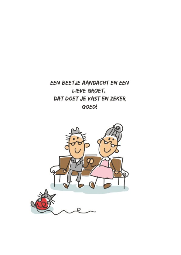 Lieve opa en oma kaart met dikke knuffel en Kaartje2go