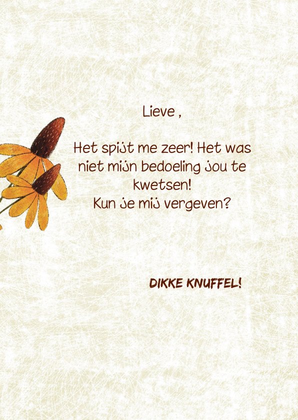 Sorry kaart met grappige bij - Wenskaarten | Kaartje2go