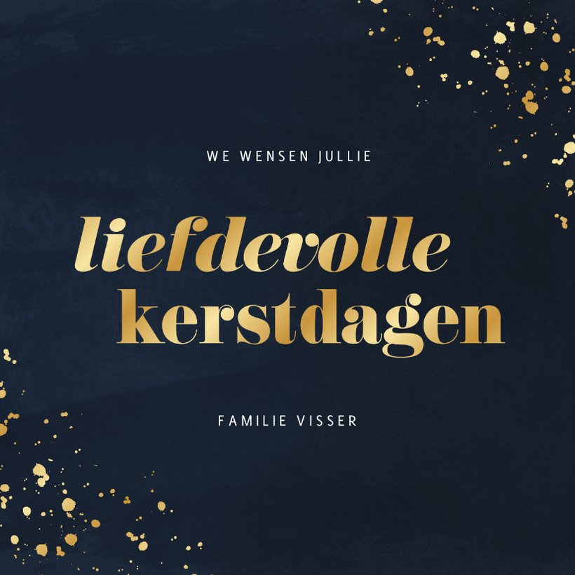 Stijlvolle Kerstkaart Waterverf Liefdevolle | Kaartje2go