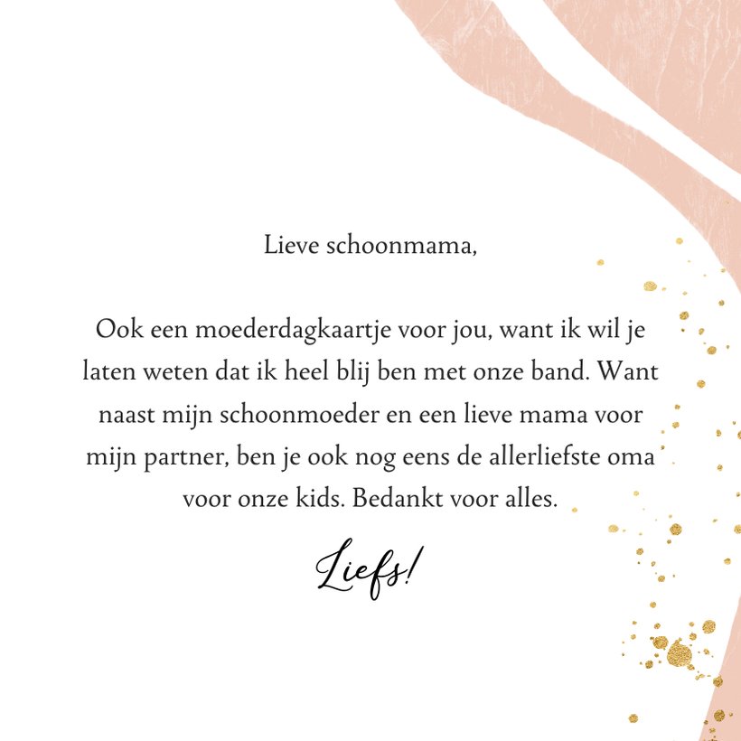 Trendy moederdagkaart botanisch boeket bloemen
