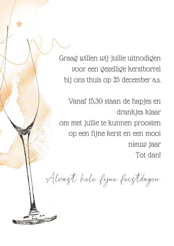 Uitnodiging Kerst Nieuwjaar Borrel Kaartje2go