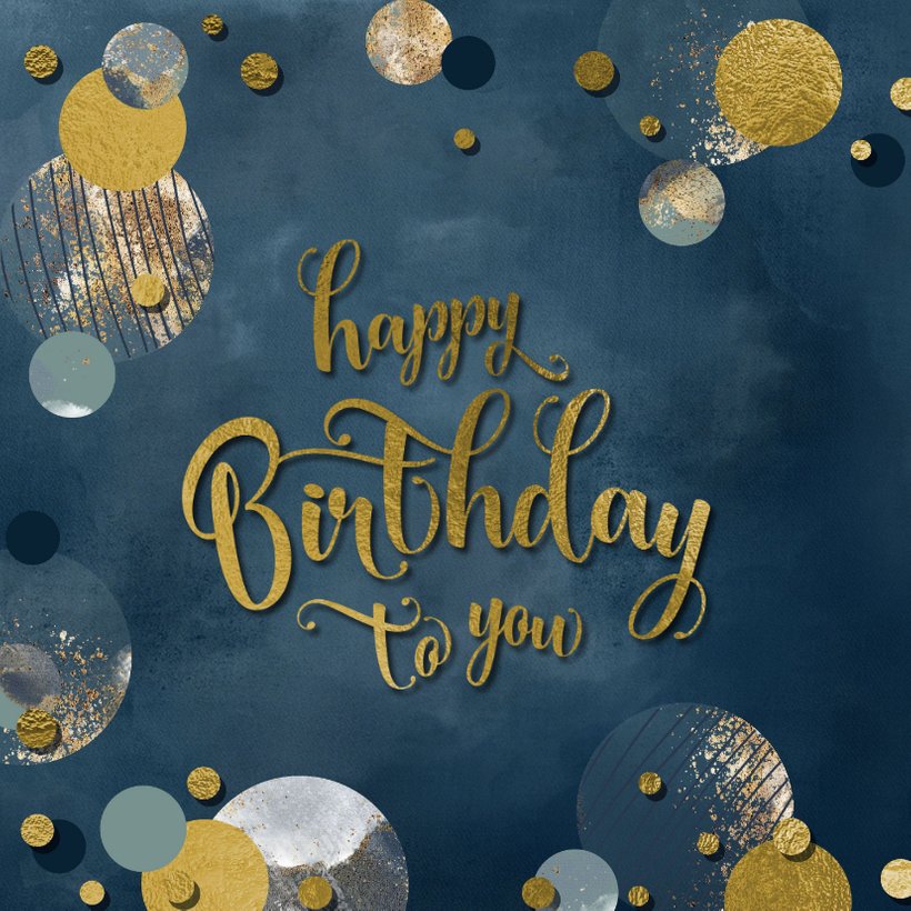 Verjaardag felicitatie wenskaart confetti man Kaartje2go