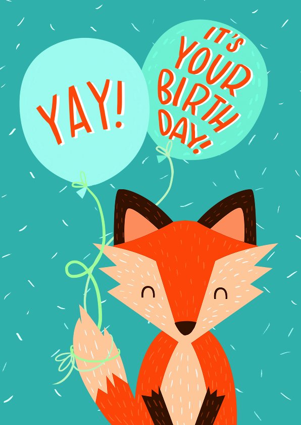 Verjaardag Yay it's your Birthday Vos | Kaartje2go