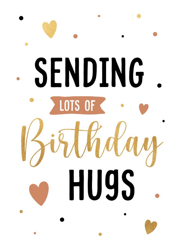 Verjaardagskaart birthday hugs | Kaartje2go