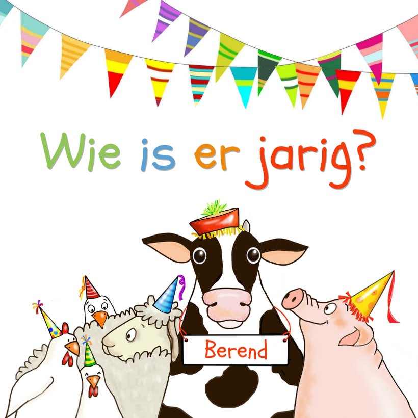 De Vector Kaart Van De Verjaardag Met Grappige Koe. Vector Illustratie