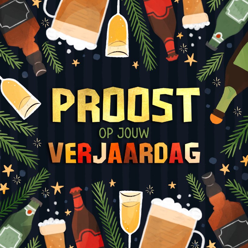 Verjaardagskaart proost op jouw verjaardag | Kaartje2go