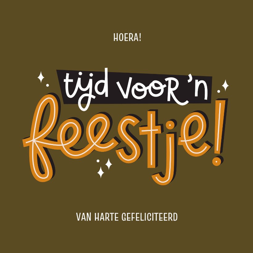 Verjaardagskaart tijd voor