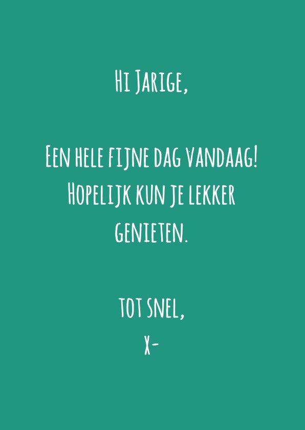 Verjaardagskaart wordt weer een jaartje Kaartje2go