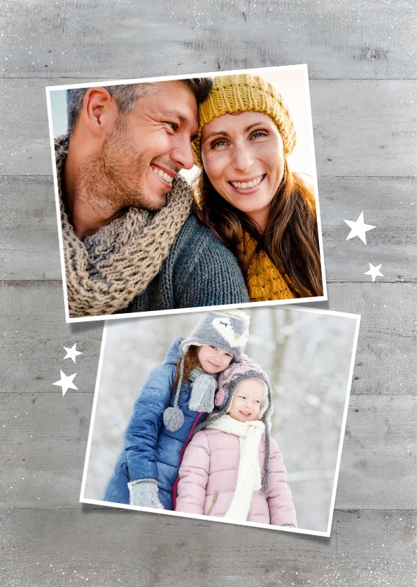 Winterliche Weihnachtskarte eigene Fotos als Kaartje2go Winterliche Weihnachtskarte eigene Fotos als Kaartje2go