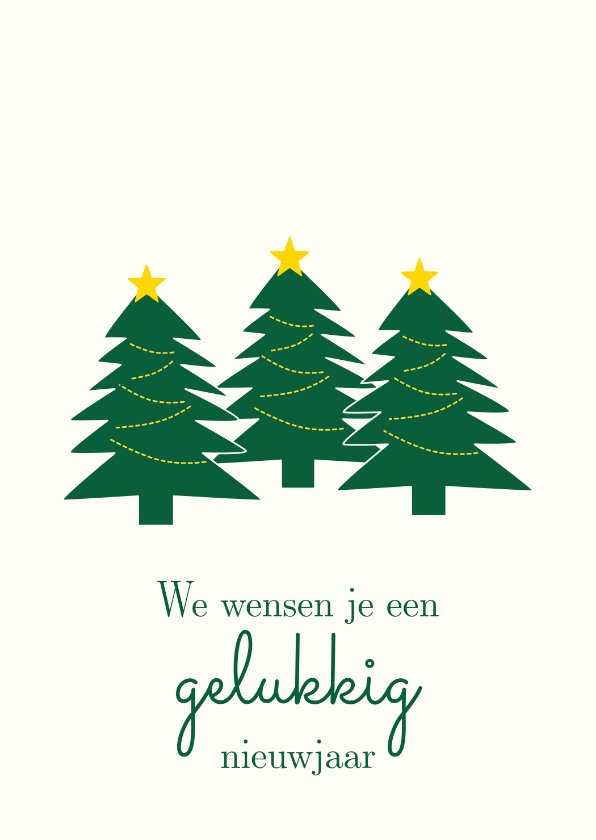 Zakelijke eenvoudige kerstkaart Kaartje2go