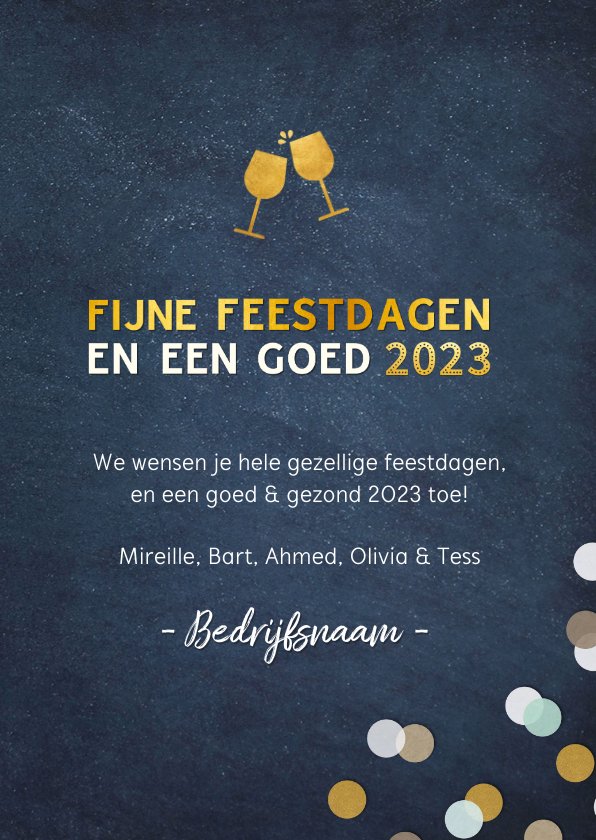 Zakelijke kerstkaart met tekst 2023 en vrolijke | Kaartje2go