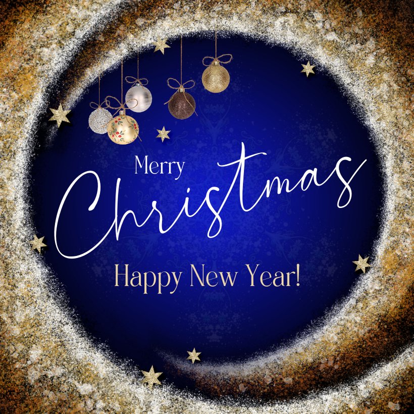 Zakelijke kerstkaart sfeervolle kerst blauw Kaartje2go