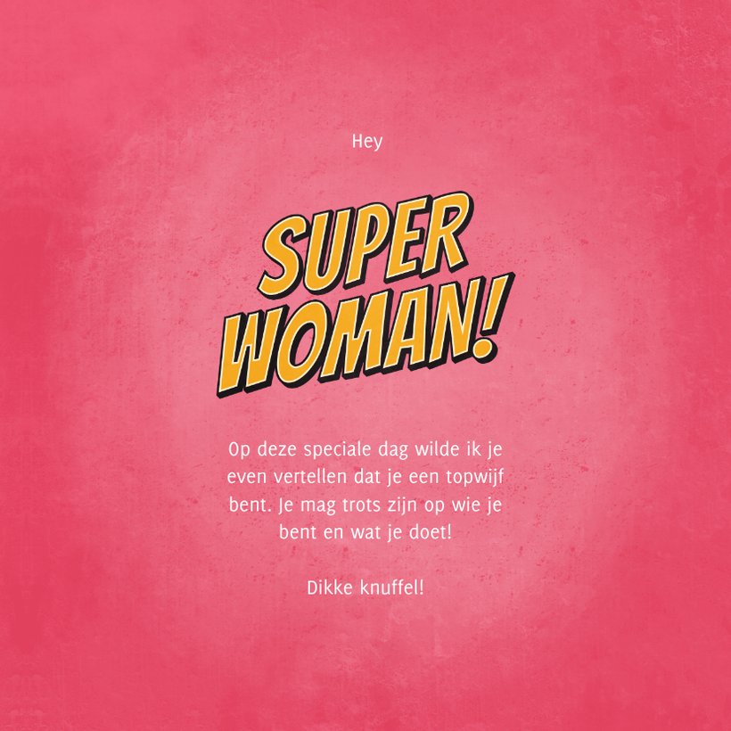 Zomaar Kaart Youre A Superwoman In Comic Stijl Kaartje2go