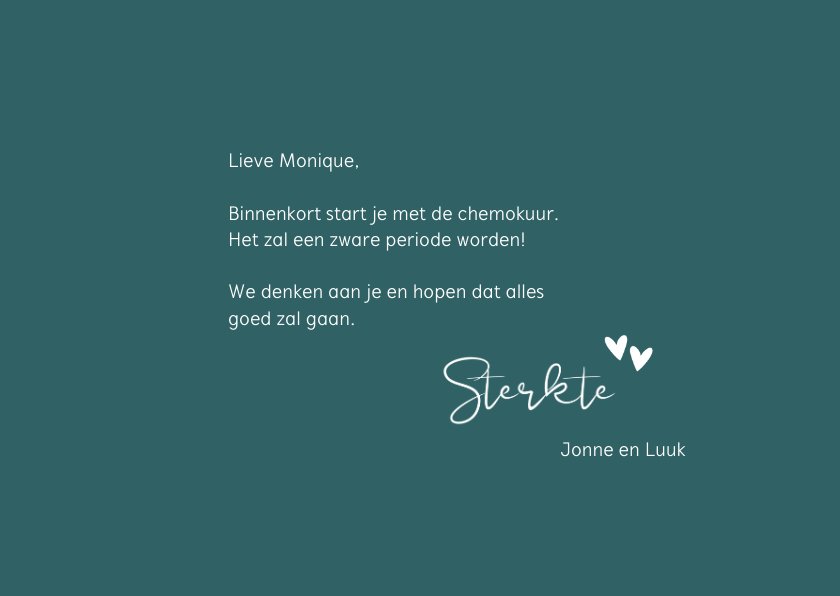 Beterschap Wij denken aan jou, je bent niet | Kaartje2go