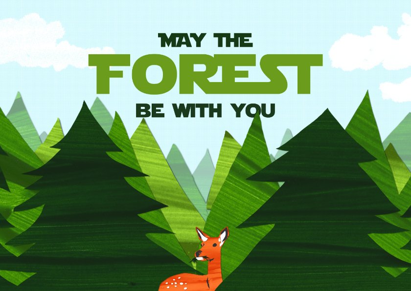 Coachingskaart May the forest be with you | Kaartje2go