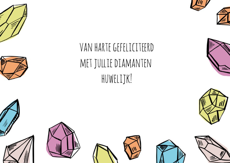 Felicitatie diamanten huwelijk | Kaartje2go