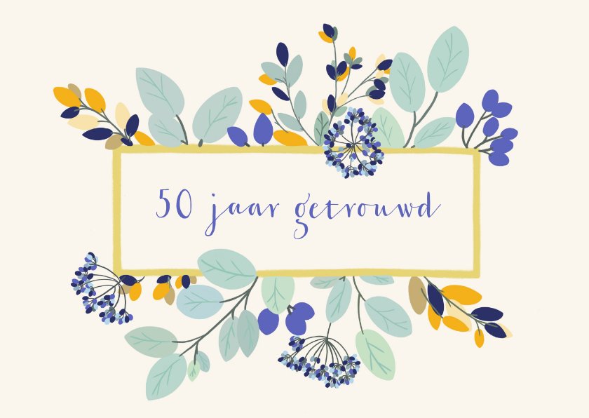 Felicitatiekaart Huwelijksjubileum Stijlvolle | Kaartje2go