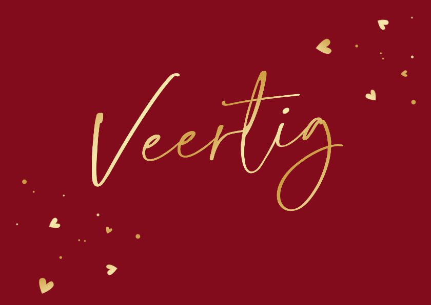 Felicitatiekaart veertig jaar getrouwd robijn | Kaartje2go