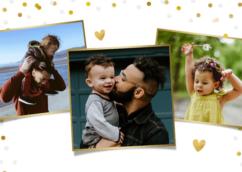 Fotokaart fijne vaderdag met 1 grote foto en | Kaartje2go