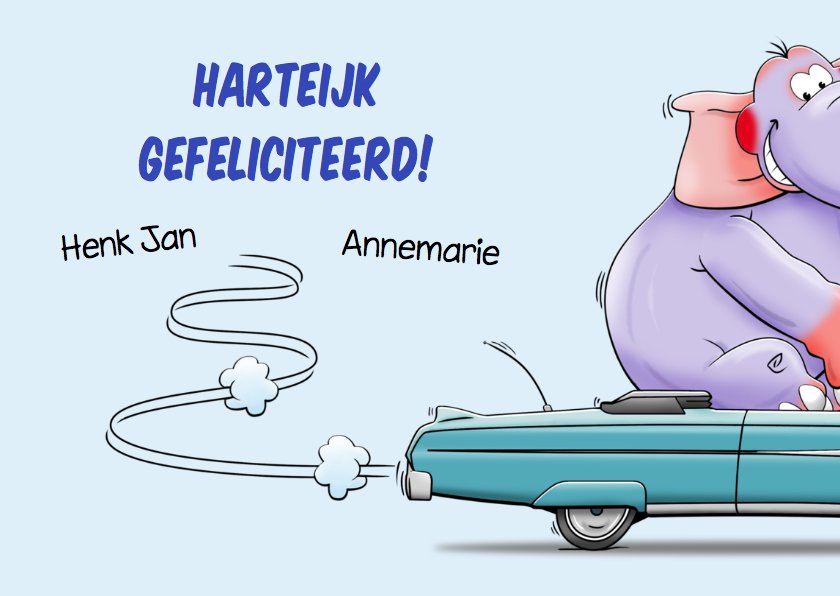 Geslaagd kaart voor iemand die zijn rijbewijs | Kaartje2go