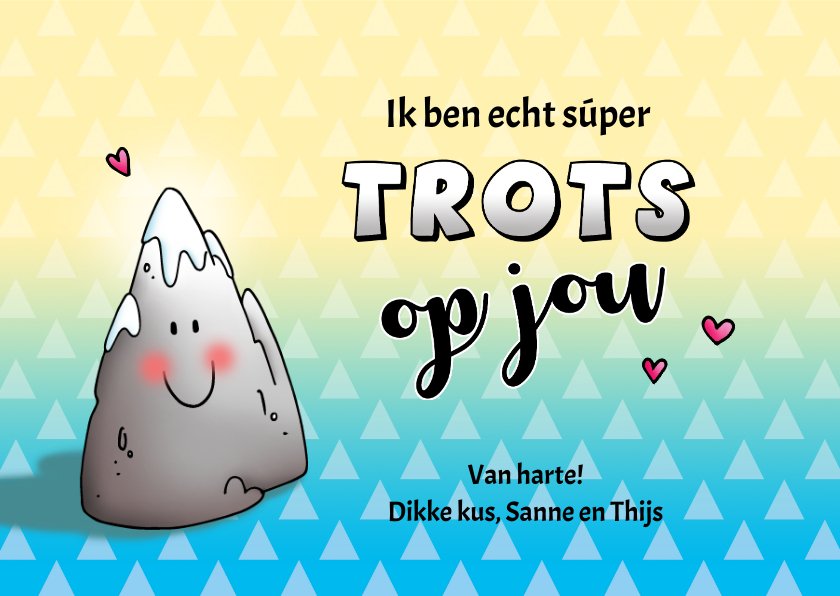 Geslaagd topper je bent geslaagd berg | Kaartje2go