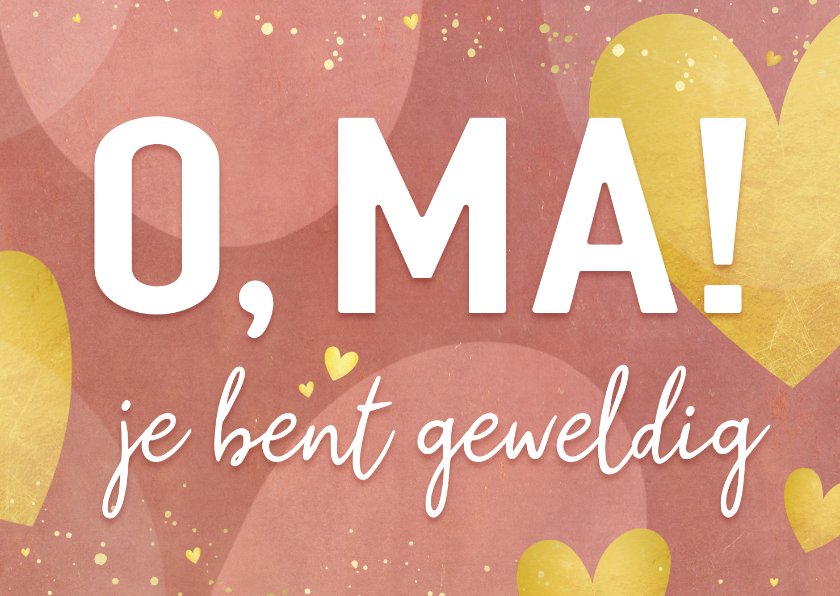 Grappige kaart voor de liefste oma& moeder