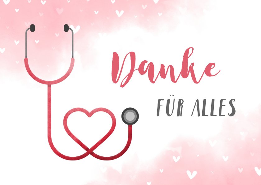 Grußkarte Danke Pflegepersonal - Grußkarten | Kaartje2go