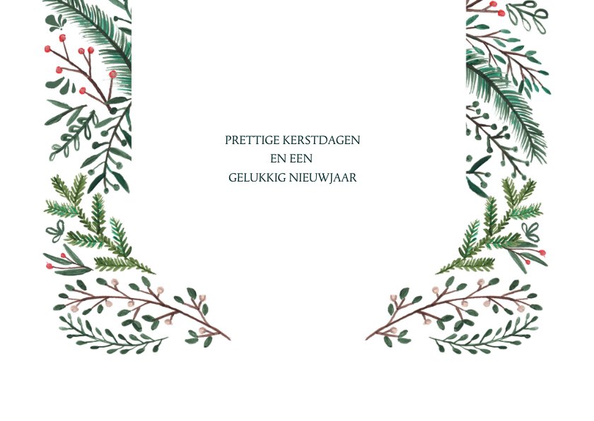 Kerstkaart Botanisch Kersttakjes Natuur | Kaartje2go