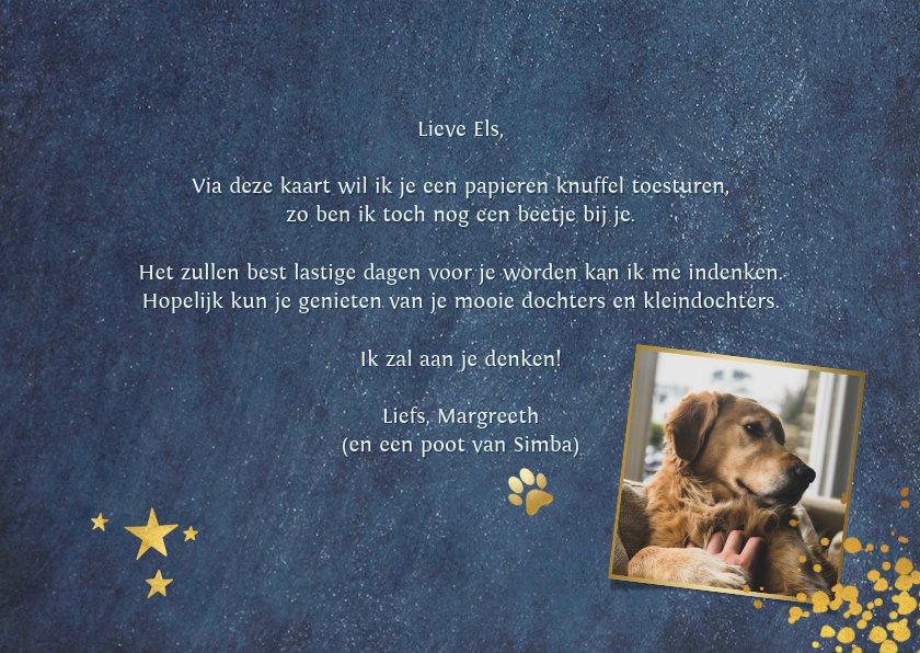 Kerstkaart dikke knuffel bij ziekte, verlies of | Kaartje2go