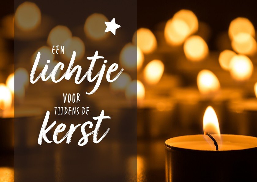 Kerstkaart- een lichtje tijdens de kerst | Kaartje2go