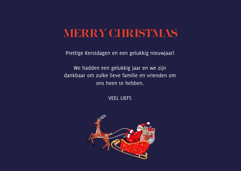 Kerstkaart met kerstbal en slapende kerstman | Kaartje2go