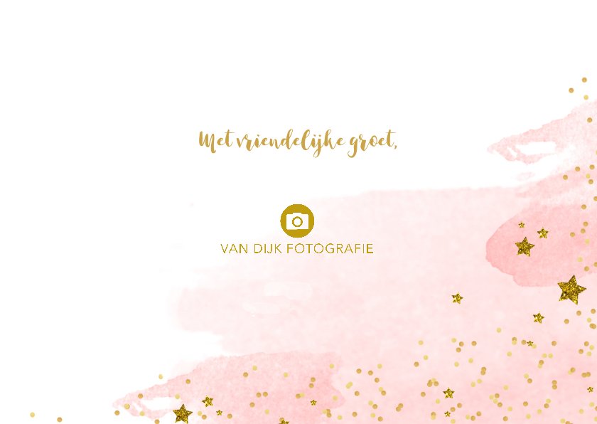 Nieuwjaarskaart Zakelijk Tekst Aquarel Glitter Kaartje Go