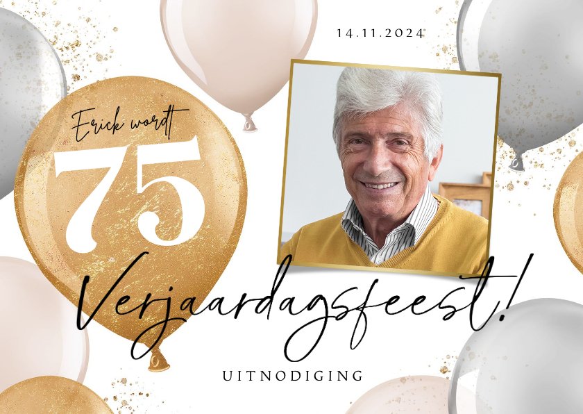 Uitnodigingskaart verjaardag feest 50 jaar