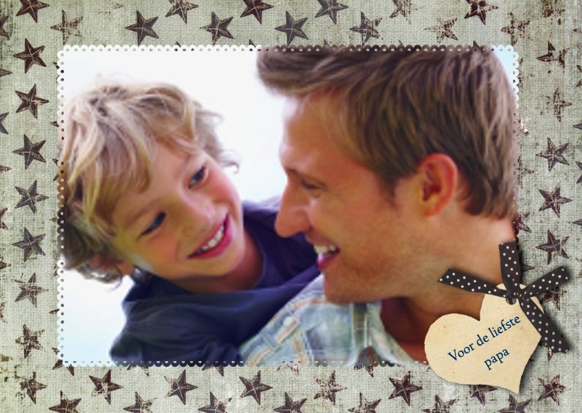 Vaderdag Ster Sterren Foto Hart Papa | Kaartje2go