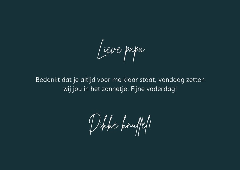 Vaderdagkaart op jou kan ik bouwen typografisch | Kaartje2go